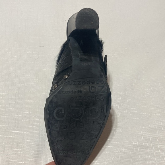 Apepazza Black leather mules with silver studding - Picture 11 of 13